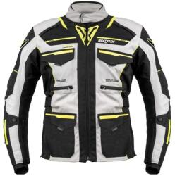 Sixgear Geacă Moto din Textil SIXGEAR VIKRAN · Gri / Verde Fluo / Negru