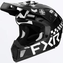 FXR Racing Cască Enduro - Cross - Snowmobil FXR RACING CLUTCH Gladiator · Negru / Alb