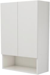 haaus Corp Baie Zed, Suspendat, 2 Usi, Alb lucios/Alb, MDF, L 48 x l 22 x H 72 cm (911829)