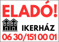 Dekory Studio Eladó ikerház tábla