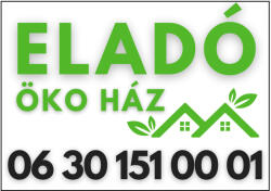 Dekory Studio Eladó Öko ház tábla