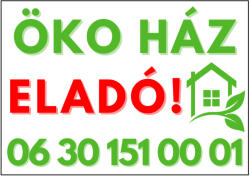Dekory Studio Öko ház eladó tábla