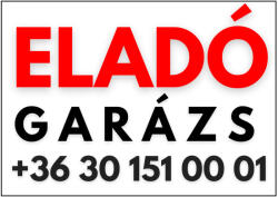 Dekory Studio Eladó garázs tábla telefonszámmal