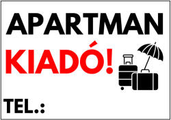 Dekory Studio Apartman Kiadó tábla