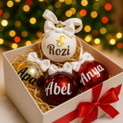 Dekory Studio Karácsönyi gömb szett egyedi felirattal (4 db)