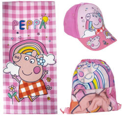 Global Licence Srl Strand szett - Baseball sapka + tornazsák + törölköző - Peppa malac (2200010144)