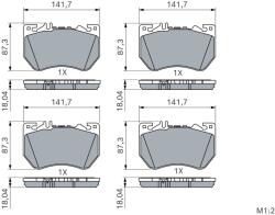 Bosch Set placute frana BOSCH 0 986 460 288 (0 986 460 288)