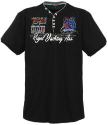 LAVECCHIA tricou polo barbati 608 oversize Negru 3XL