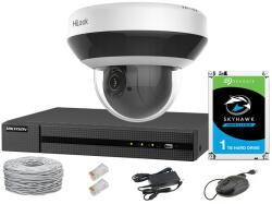 Hilook by Hikvision IP megfigyelő készlet, PTZ forgatható kamera 4Mpx, IR20, NVR 4xPoE, 1TB merevlemez - Hilook by Hikvision (EC-SZE-28744-1)