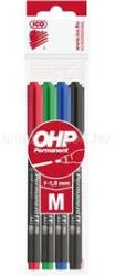 ICO OHP M 4db-os vegyes színű 1-1, 5mm permanent marker (ICO_9580040000) (ICO_9580040000)
