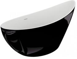 Polimat Zoe 180x80 cm fényes fekete/fehér (00257)