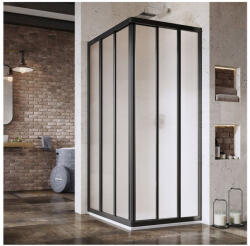 RAVAK Supernova ASRV3-80 zuhanykabin-198 fekete+grape (15V403R2ZG)