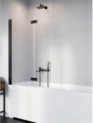 Radaway Nes Black PND I fekete kádparaván 130 átlátszó balos (10010130-54-01L)