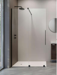 Radaway Furo Black Walk-in fekete zuhanyfal 110 átlátszó jobbos (10106588-54-01R-10110544-01-01)