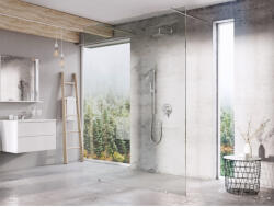RAVAK Walk-In Free Szett 140, zuhanykabin krómhatású+transparent (GW9FM0C0SZ1) - groszmann
