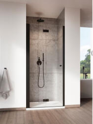 Radaway Nes Black DWB fekete zuhanyajtó 80 átlátszó jobbos (10029080-54-01R)