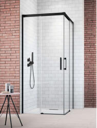 Radaway Idea Black KDD szögletes fekete zuhanykabin 75x75 átlátszó (387066-54-01L-387066-54-01R)