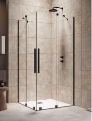 Radaway Furo Black KDD szögletes fekete zuhanykabin 80x110 átlátszó (10105080-54-01L-10105110-54-01R)