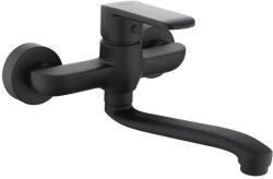 INVENA SIROS BLACK mosdócsaptelep, fali, fekete, waterplating bevonat (90-004-A)