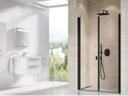 RAVAK Chrome CSDL2-110 zuhanyajtó fekete+transparent (0QVDC30LZ1) - groszmann