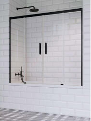 Radaway Idea Black PN DWD fekete kádparaván 160 átlátszó (10004160-54-01)