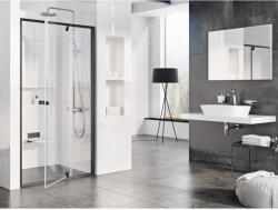 RAVAK Pivot PDOP2-110 zuhanyajtó fekete+transparent (03GD0300Z1)