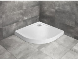 Radaway Doros Stone A íves zuhanytálca előlappal 80x80 fehér, ajándék szifonnal (SDRA8080-05-04S)