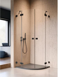Radaway Essenza Pro Black PDD íves fekete zuhanykabin 100x80 átlátszó (10095100-54-01L-10095080-54-01R)