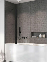 Radaway Nes Black PND II fekete kádparaván 110 átlátszó balos (10009110-54-01L)