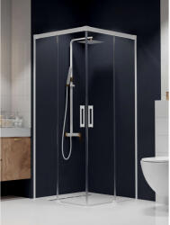 Radaway Idea White KDD szögletes fehér zuhanykabin 80x80 átlátszó (387061-04-01L-387061-04-01R)