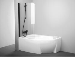 RAVAK Rosa CVSK1 140/150 bal kádparaván fekete+transparent (7QLM0300Y1) - groszmann