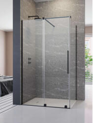 Radaway Furo Black KDJ szögletes fekete zuhanykabin 160x70 átlátszó balos (10104822-54-01L-10110780-01-01-10113070-01-01)