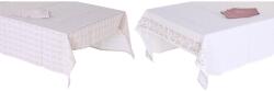 DKD Home Decor Покривка за маса и салфетки DKD Home Decor Розов Бял (150 x 150 x 0, 5 cm) (2 броя)