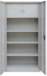 B4U Fiset metalic, 2 usi, 3 polite si 2 casete, 40 kg/polita, 900x400x1800mm, gri, A180/6 B4U, montat (A180) Dulap arhivare