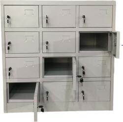 B4U Vestiar metalic, 12 compartimente 3x4, 900x500x900mm, gri, B4U (15473412)