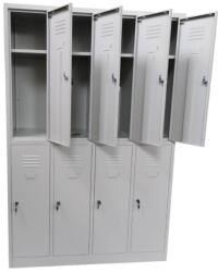 B4U Vestiar metalic, 8 compartimente 4x2, 1175x450x1800mm, gri, C891 B4U (C891)
