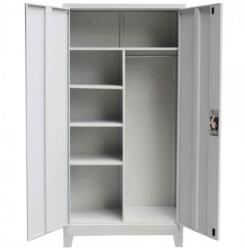 B4U Vestiar fiset spatiu cu polite si spatiu pentru haine cu bara 920x500x1950 cu picioare MONTAT (15466896)