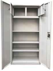 B4U Fiset metalic, 2 usi, 4 polite si 2 casete, 35 kg/polita, 900x400x1900mm, gri, B4U, montat (15451905) Dulap arhivare