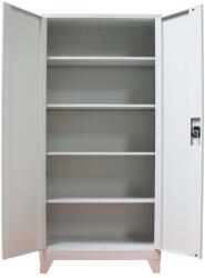 B4U Fiset metalic, 2 usi, 4 polite, 40 kg/polita, 900x400x1800mm, cu picioare, gri, A177/9 B4U, montat (A177) Dulap arhivare