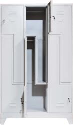 B4U Vestiar metalic, 6 compartimente 3x2 tip Z, bara umerase, 1150x450x1800mm, gri, B4U (15478900)