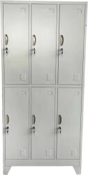 B4U Vestiar cusetat 3x2 cu 6 compartimente cu picioare 900x450x1800mm (15464590)