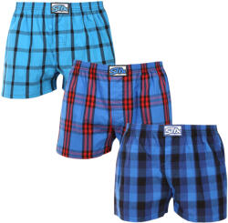 Styx 3PACK férfi bő szárú boxeralsó Styx klasszikus gumipánt többszínű (3A010103) XL