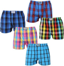 Styx 5PACK férfi bő szárú boxeralsó Styx klasszikus gumipánt többszínű (5A0112346) XL - nedeto