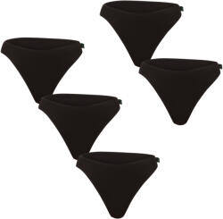 Gaubert 5PACK Fekete Gaubert női tanga (GBTW-907) L/XL