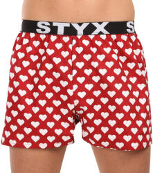 Styx Férfi bő szárú boxeralsó Styx art sportszívek gumiszívek (B1951) XL