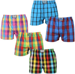 Styx 5PACK férfi bő szárú boxeralsó Styx klasszikus gumipánt többszínű (5A0112456) L - nedeto