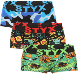 Styx 3PACK női bugyi Styx art lábszárral többszínben (3IN14870) L