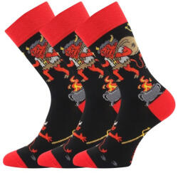 Lonka 3PACK Többszínű Lonka vidám zokni (Trepifajxl čert) S