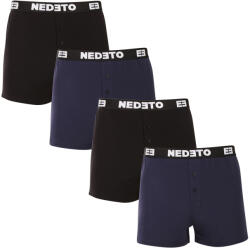 Nedeto 4PACK férfi bő szárú boxeralsó Nedeto többszínű (4NGV01) XL