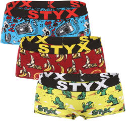 Styx 3PACK női bugyi Styx art lábszárral többszínben (3IN13198) XL